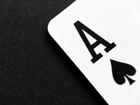 Close up of the Ace of Spades
